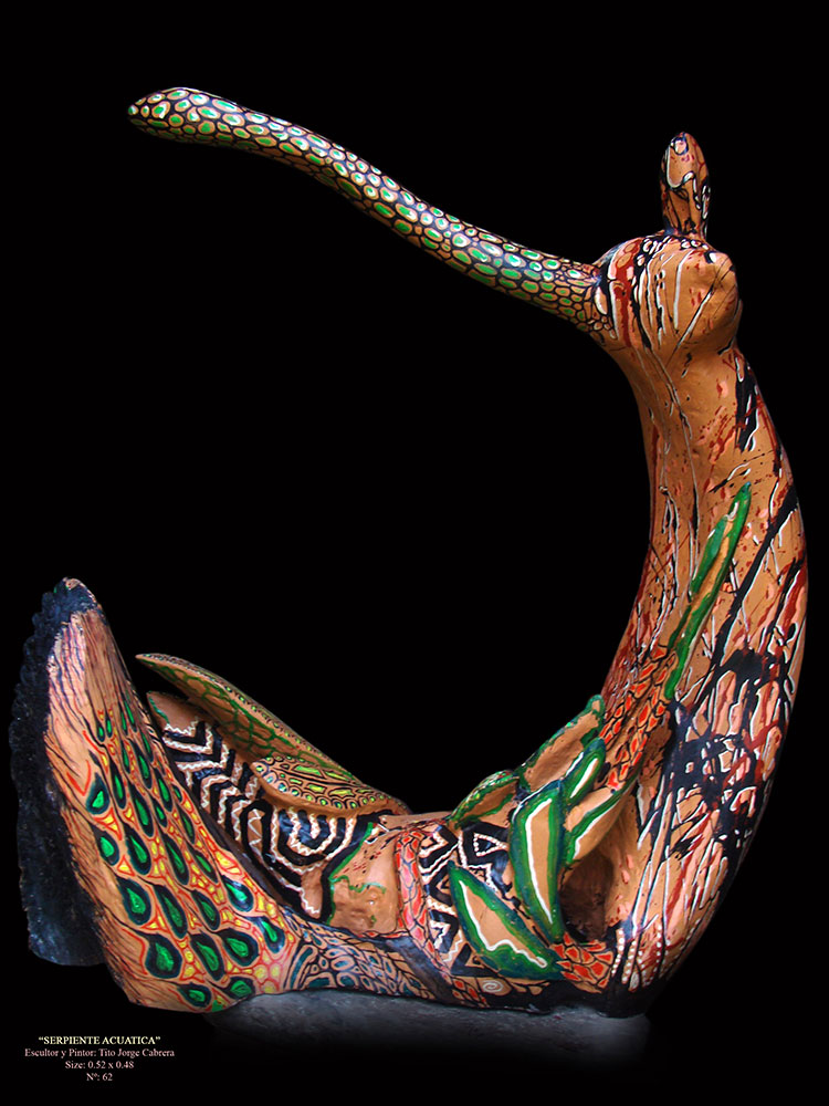 Association Onanyati sculpture Serpiente acuatica